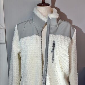 Made for Life Gray and Cream Teddy Jacket